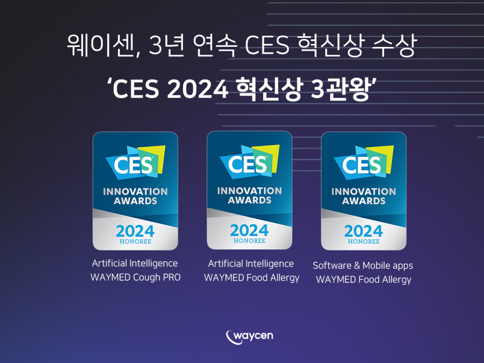CES 2024 혁신상 3관왕(사진=웨이센)
