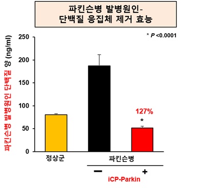 CP-Parkin의 파킨슨병 발병원인 단백질 응집체 제거 효능(사진=셀리버리)